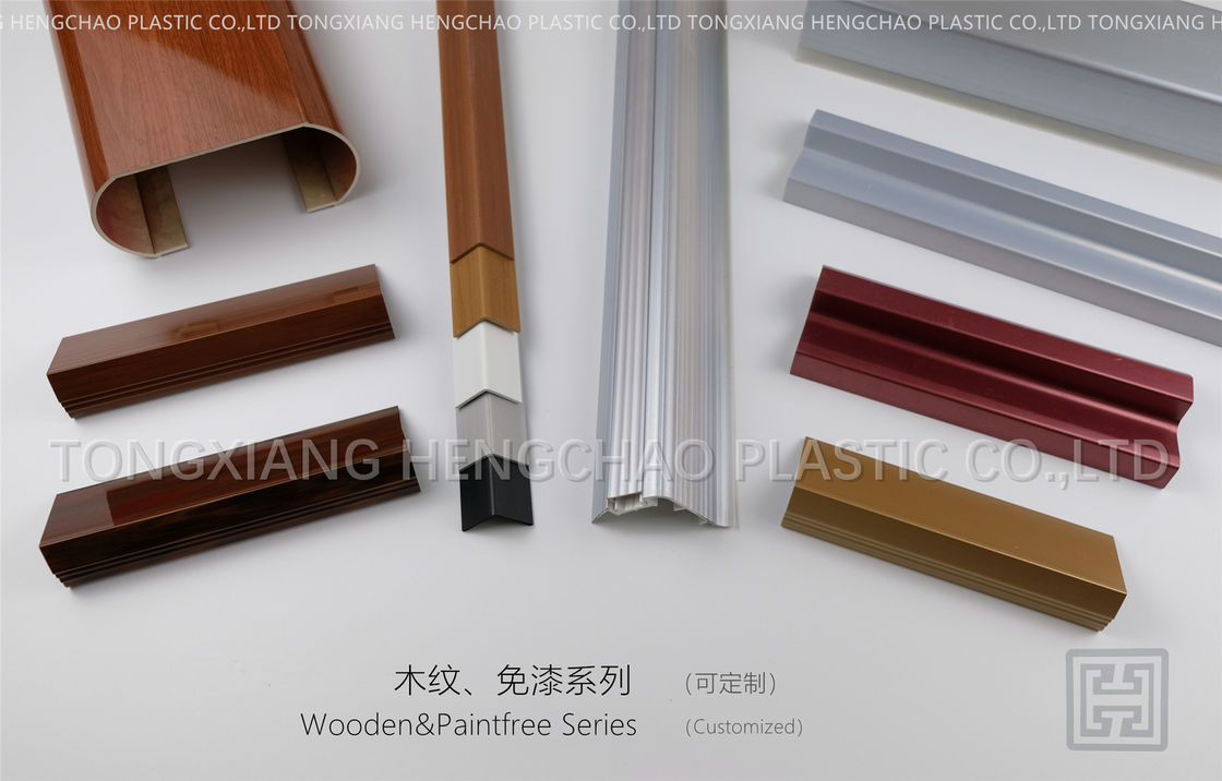 Paint Free PVC Decoration Profile , Customized Plastic Extrusion Products
